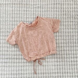 She and Sky Sunbleached Crop Tee